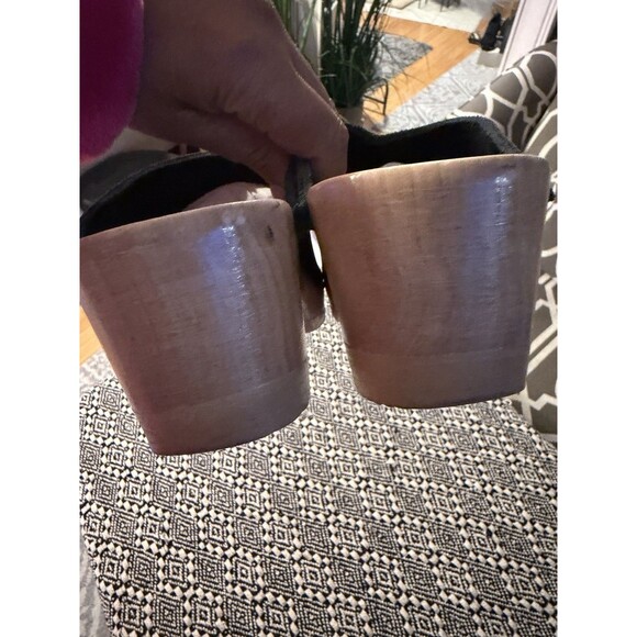 No. 6 old school high heel Clogs Size 38. Black - Picture 6 of 10